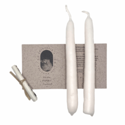 papyrus white ritual candle (connection) 15gr x 13cm: pack 2 candles