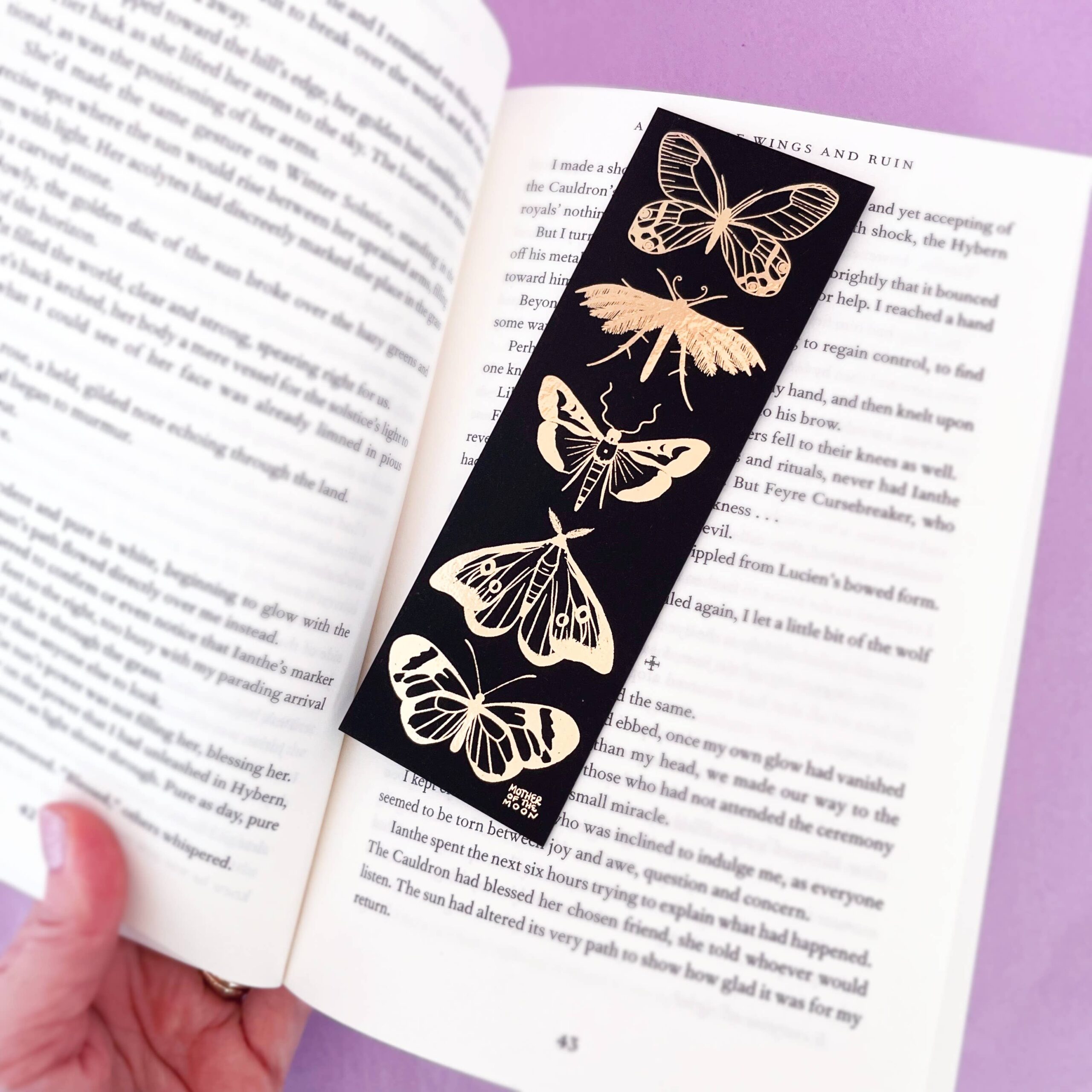 butterfly and moth foil bookmark butterfly and moth foil bookmark