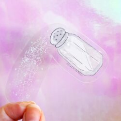 magic salt clear sticker