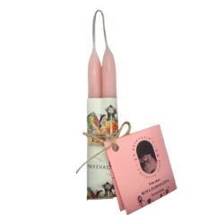 damask rose light pink ritual candle 15gr13cm (self esteem): pack 2 candles